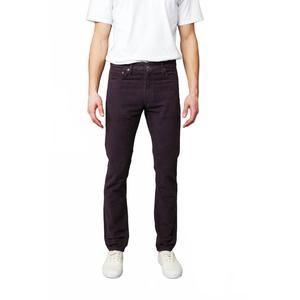 NEW C.O.F. STUDIO m7 tapered soft moleskin pants in burgundy